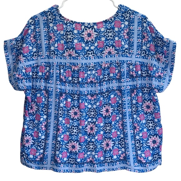 Vineyard Vines Bloom Floral Blue and Pink Women's Top. Size S - Picture 6 of 12